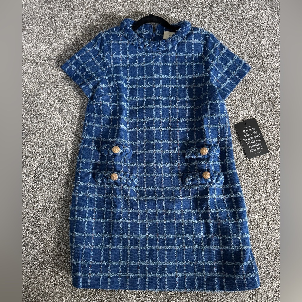 NWT Tuckernuck Blue Plaid Jackie Dress